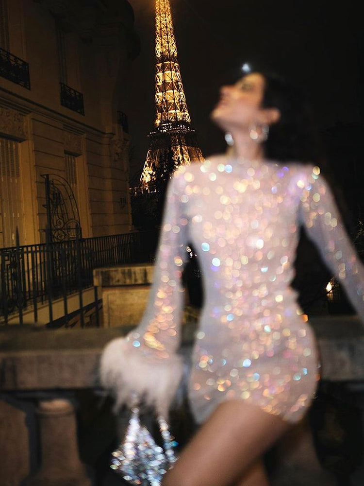 Vestido de noche brillante para mujer