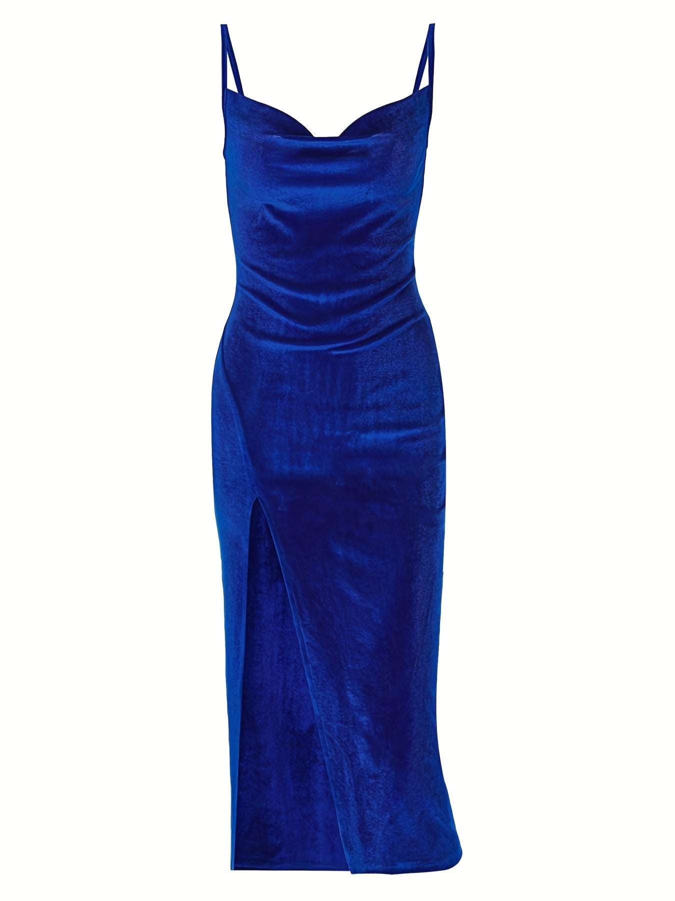 Vestido de noche de satén con abertura para mujer – Vestido de cóctel de elegancia atemporal