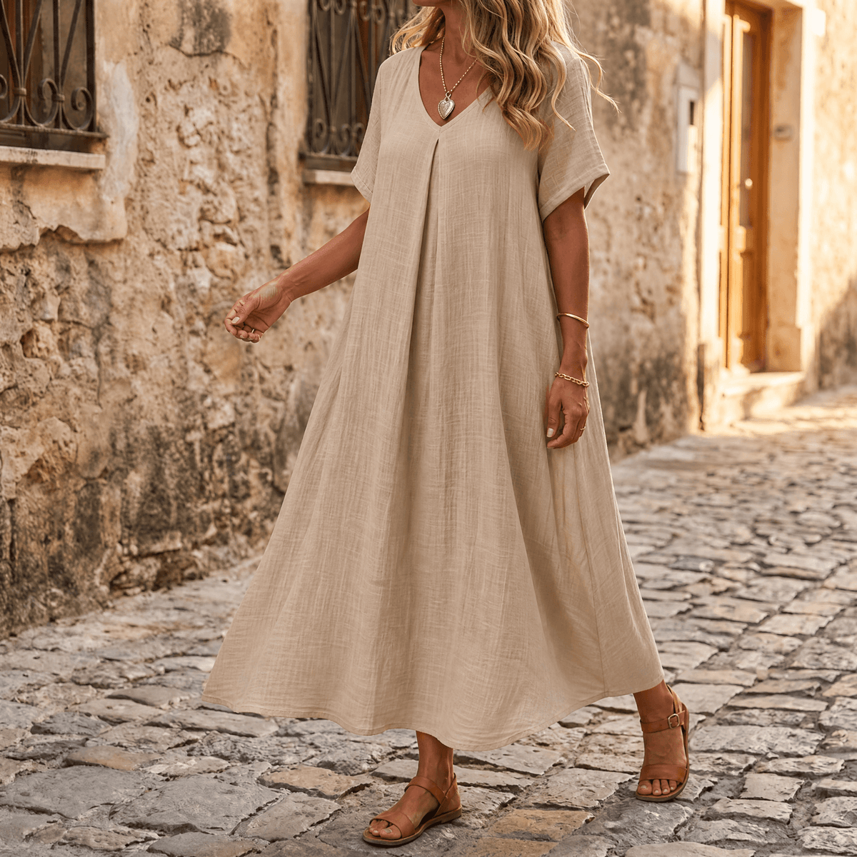 Vestido de verano fresco para mujer