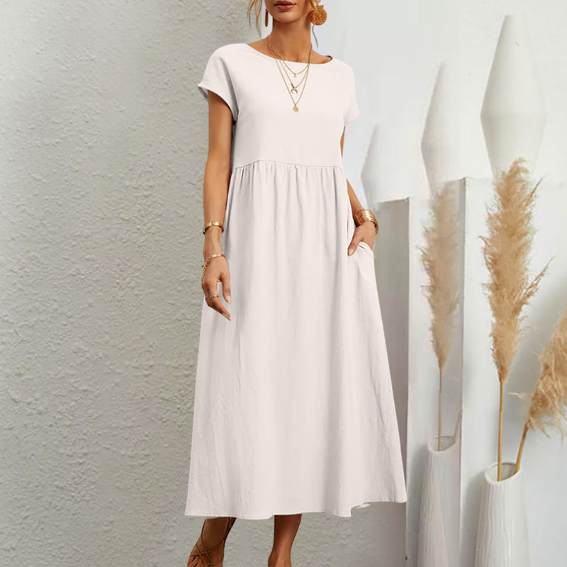 Vestido de verano sin mangas con corte en A para mujer