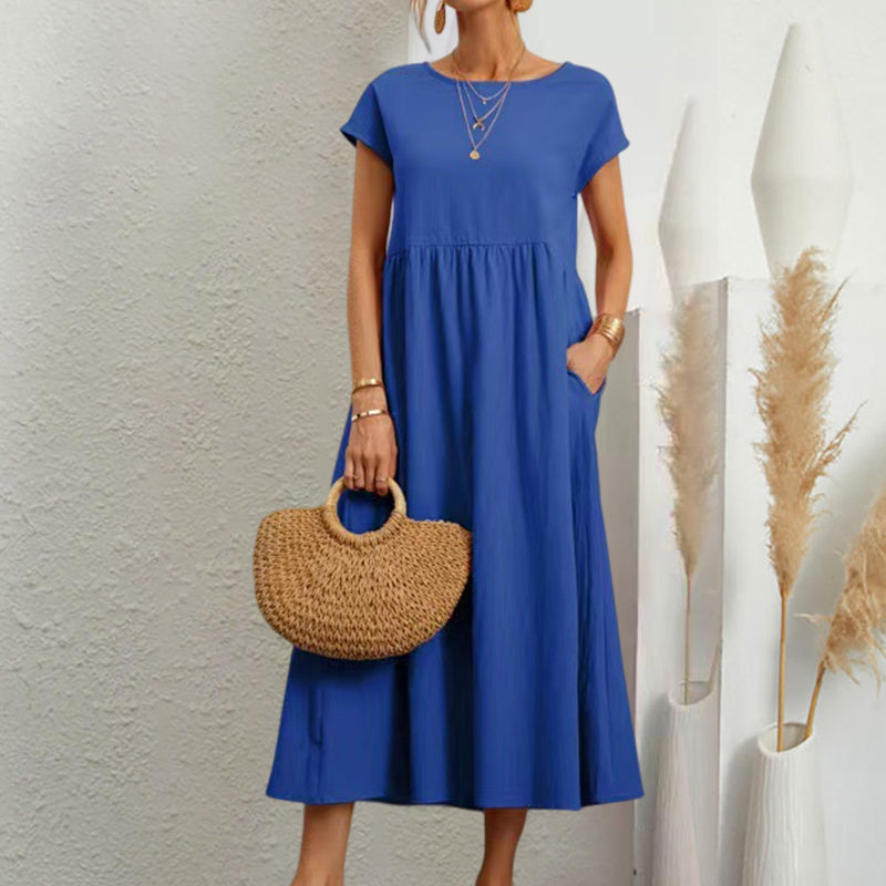 Vestido de verano sin mangas con corte en A para mujer