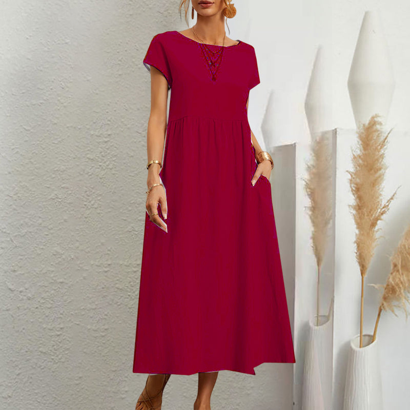 Vestido de verano sin mangas con corte en A para mujer