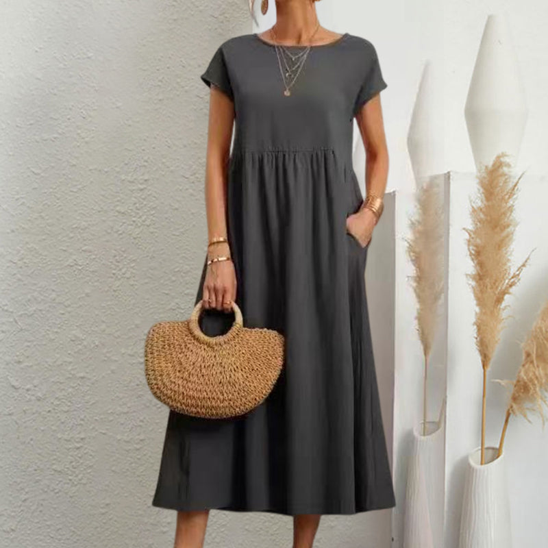 Vestido de verano sin mangas con corte en A para mujer