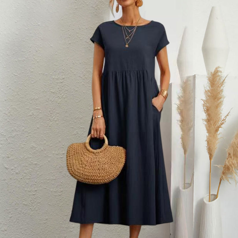 Vestido de verano sin mangas con corte en A para mujer