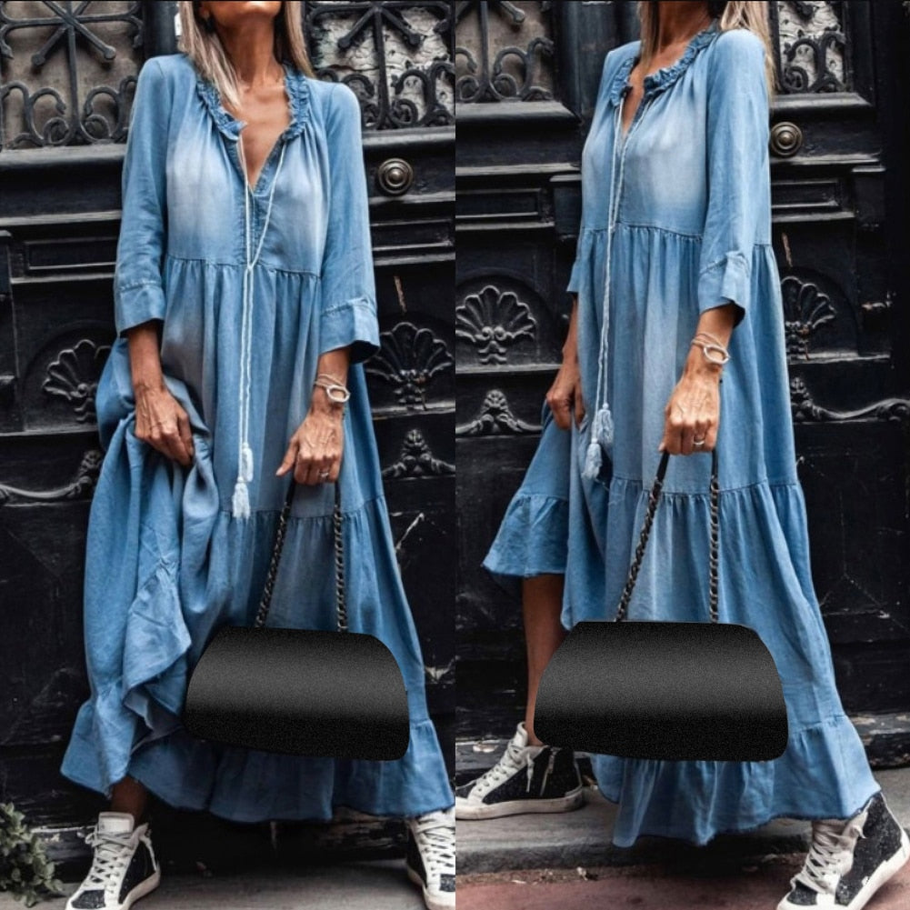 Vestido de verano vintage para mujer