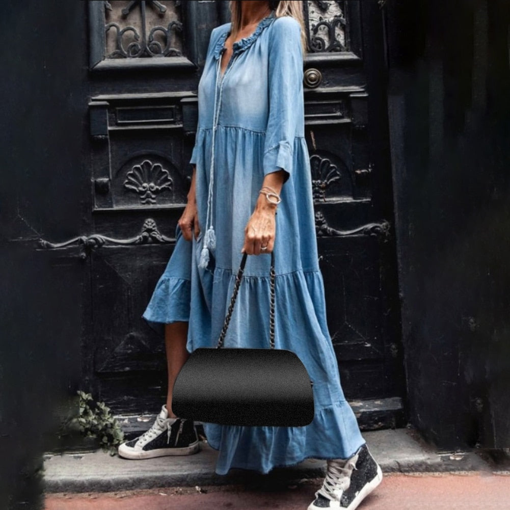 Vestido de verano vintage para mujer
