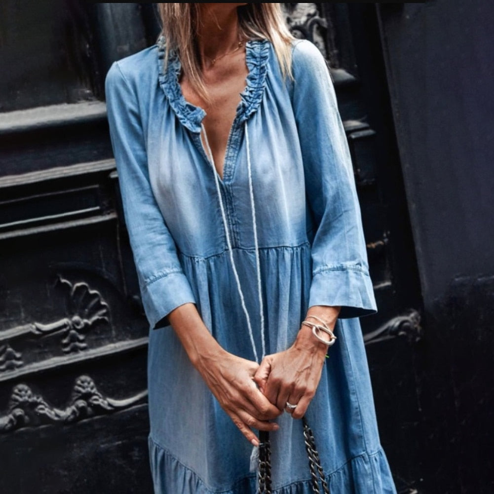 Vestido de verano vintage para mujer