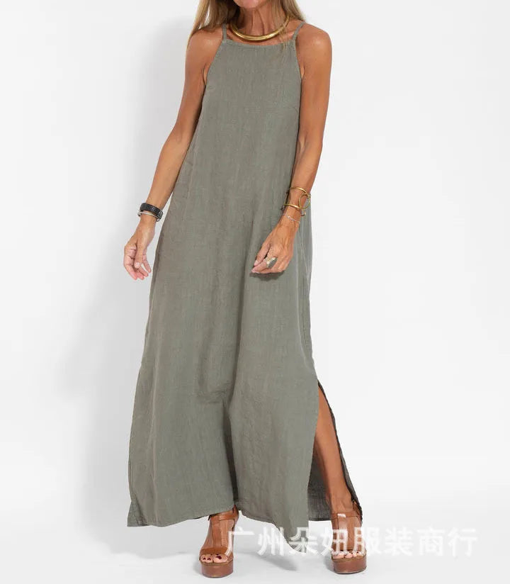 Vestido elegante con aberturas
