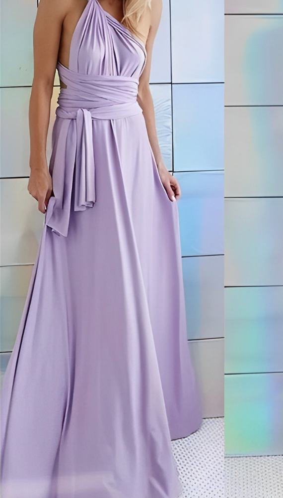 Vestido maxi cruzado sin mangas con cuello halter para mujer
