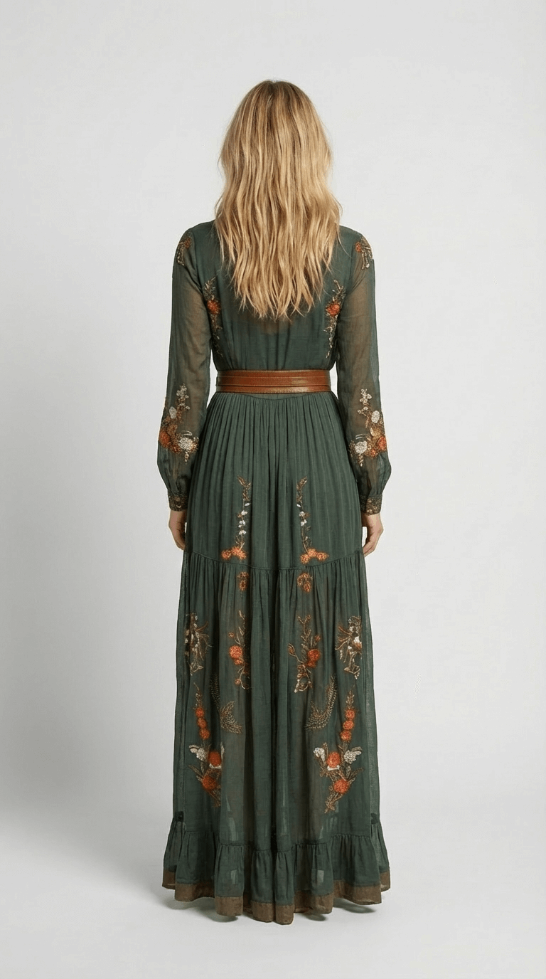 Vestido maxi de estilo bohemio