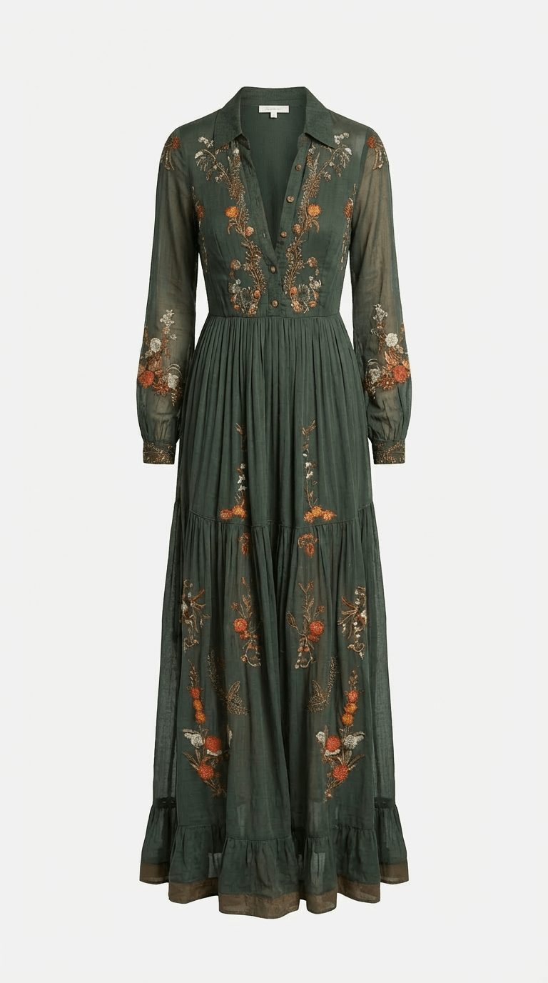 Vestido maxi de estilo bohemio