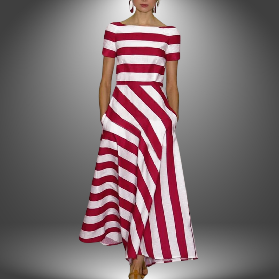 Vestido maxi elegante corte en A para cualquier ocasión