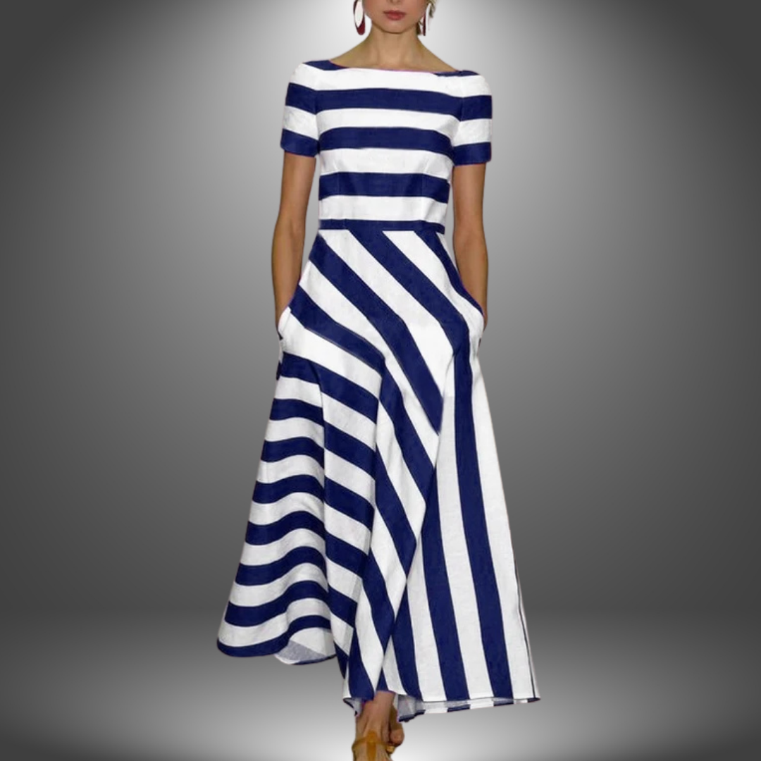 Vestido maxi elegante corte en A para cualquier ocasión