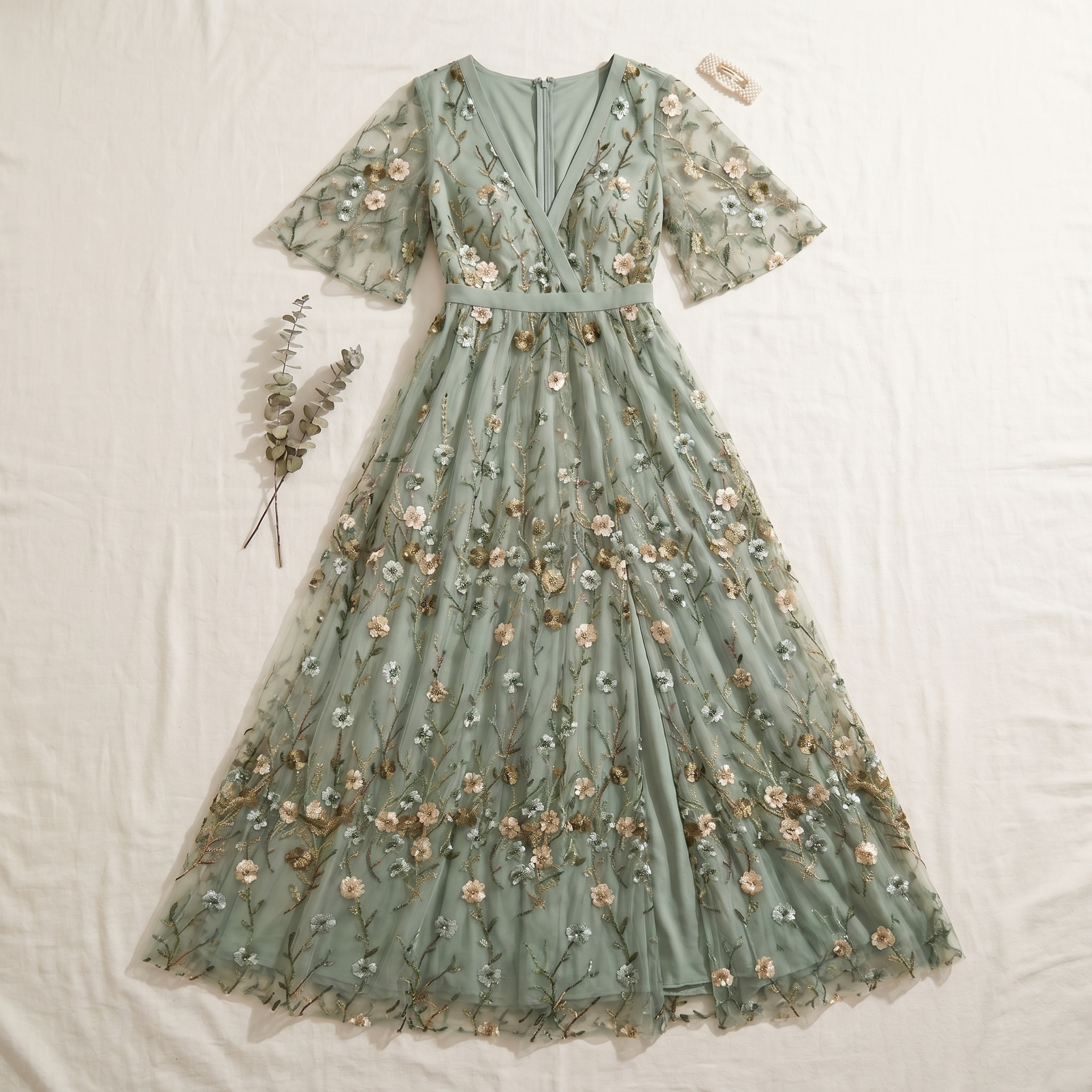 Vestido maxi floral para mujer | Vestido de verano ligero de corte vaporoso