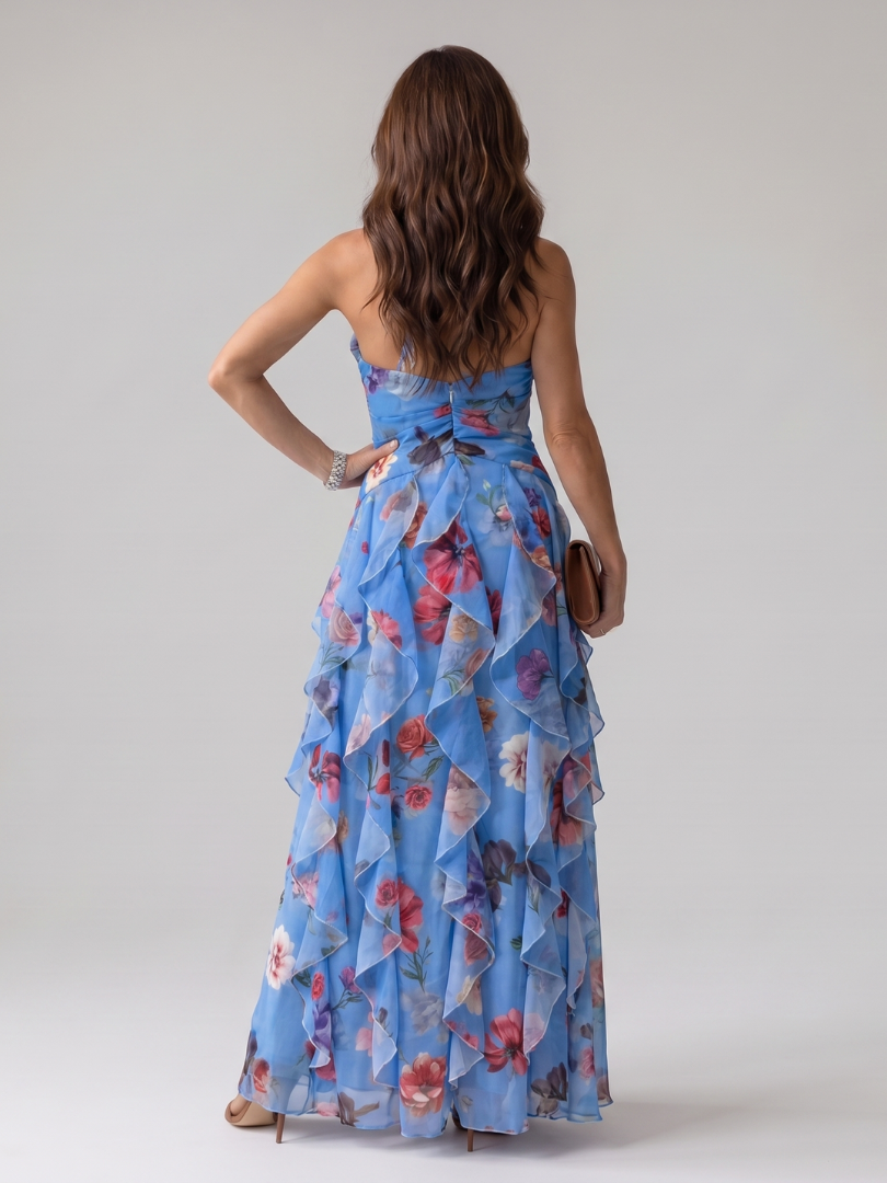 Vestido maxi para mujer con cuello halter