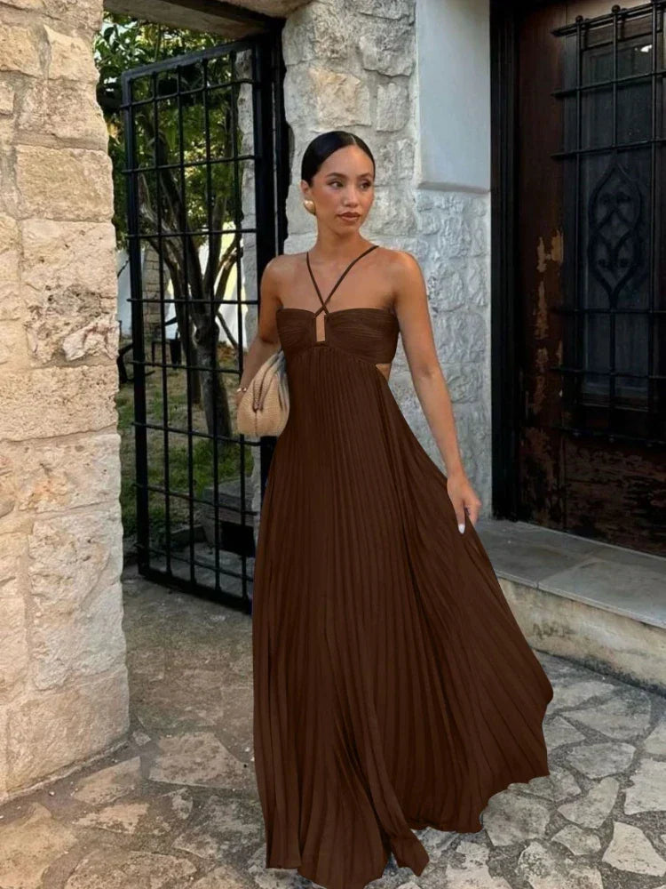 Vestido Maxi Plisado Elegante para Cualquier Ocasión