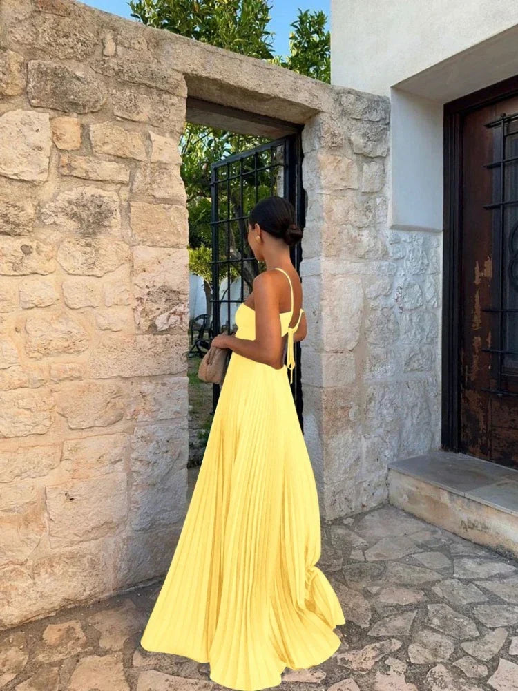 Vestido Maxi Plisado Elegante para Cualquier Ocasión