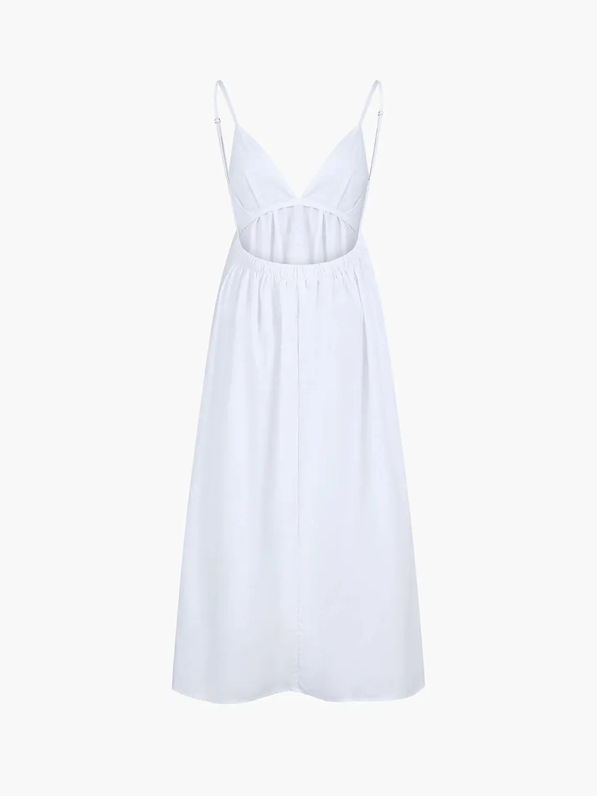 Vestido maxi sin mangas con espalda descubierta y escote en V
