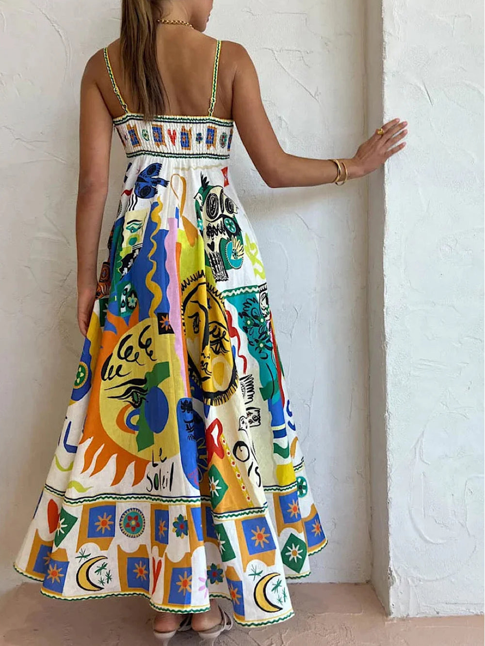 Vestido Maxi Sin Mangas en Línea A para Mujer