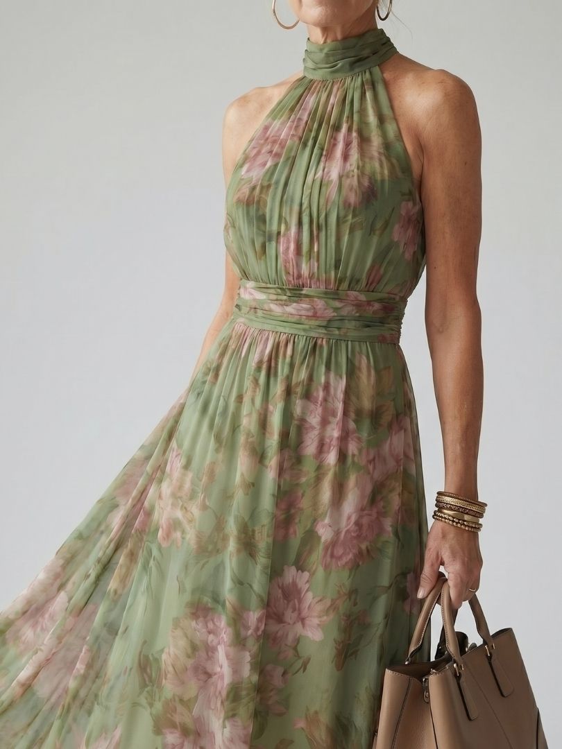 Vestido maxi sin mangas para mujer