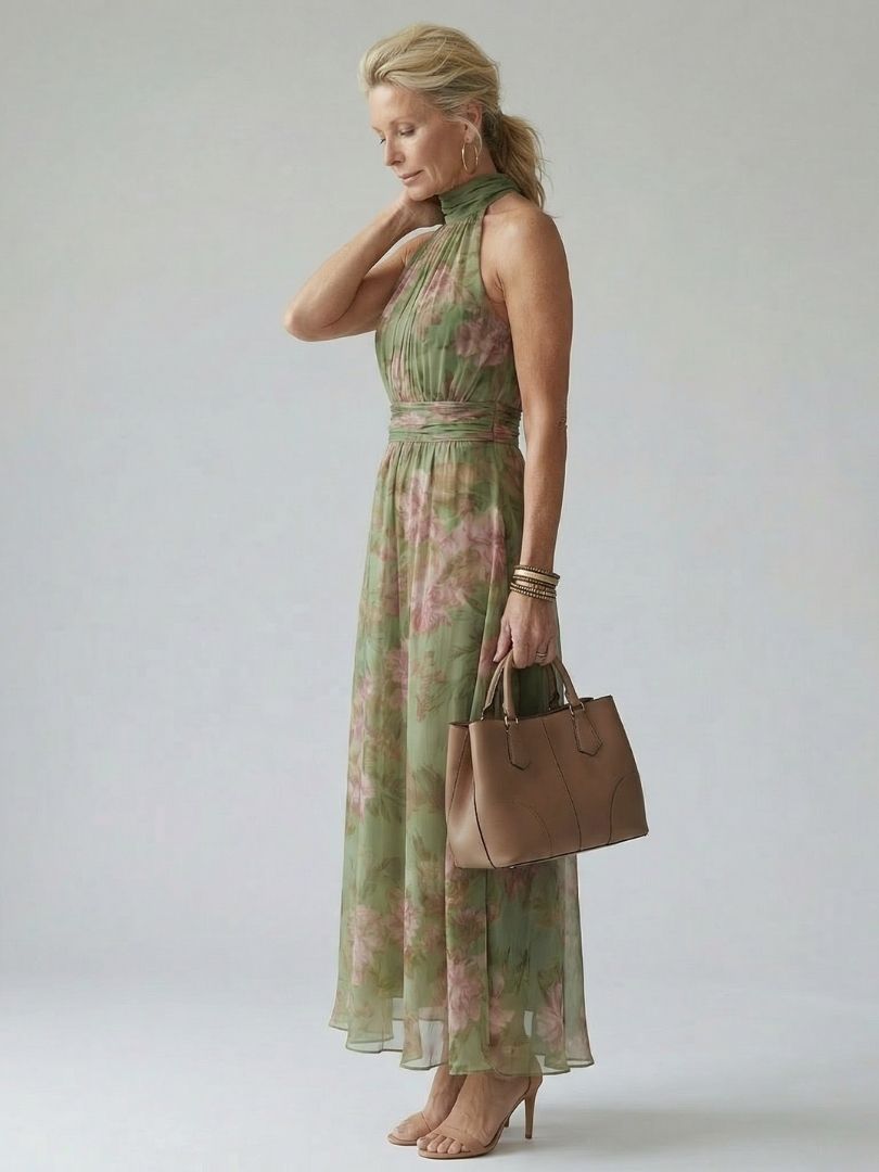 Vestido maxi sin mangas para mujer