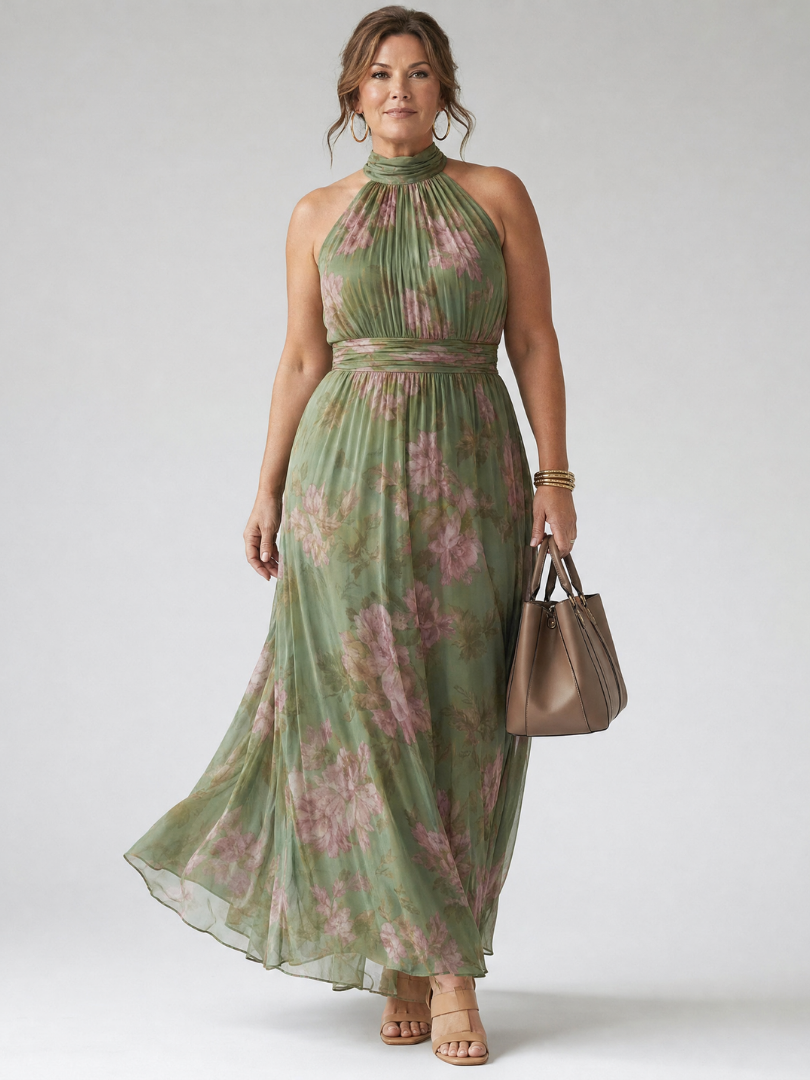 Vestido maxi sin mangas para mujer