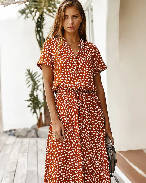 Vestido midi de verano elegante - Elegancia para días de verano
