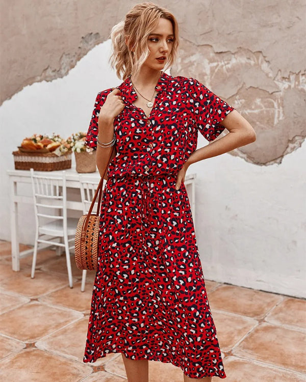 Vestido midi de verano elegante - Elegancia para días de verano