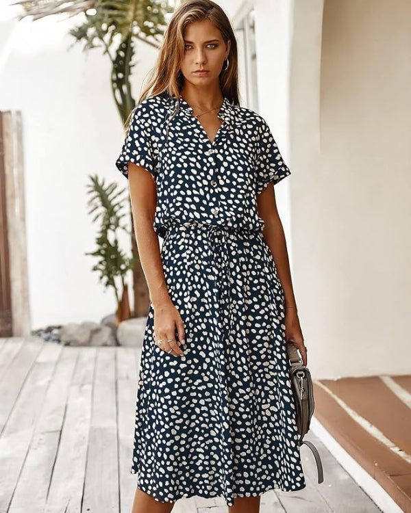 Vestido midi de verano elegante - Elegancia para días de verano