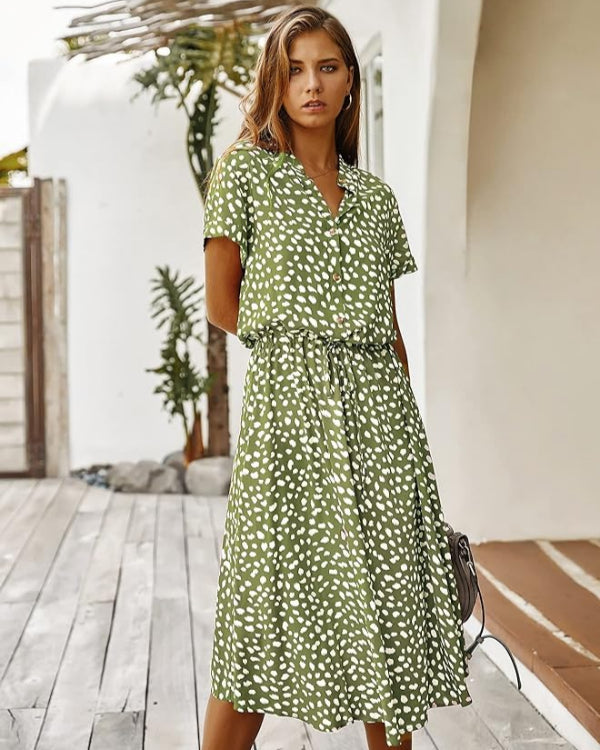 Vestido midi de verano elegante - Elegancia para días de verano