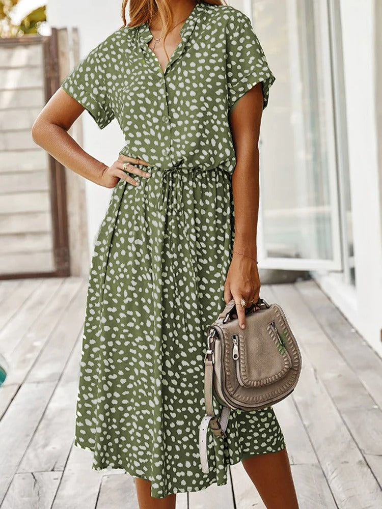 Vestido midi de verano - Vestido midi ligero y cómodo