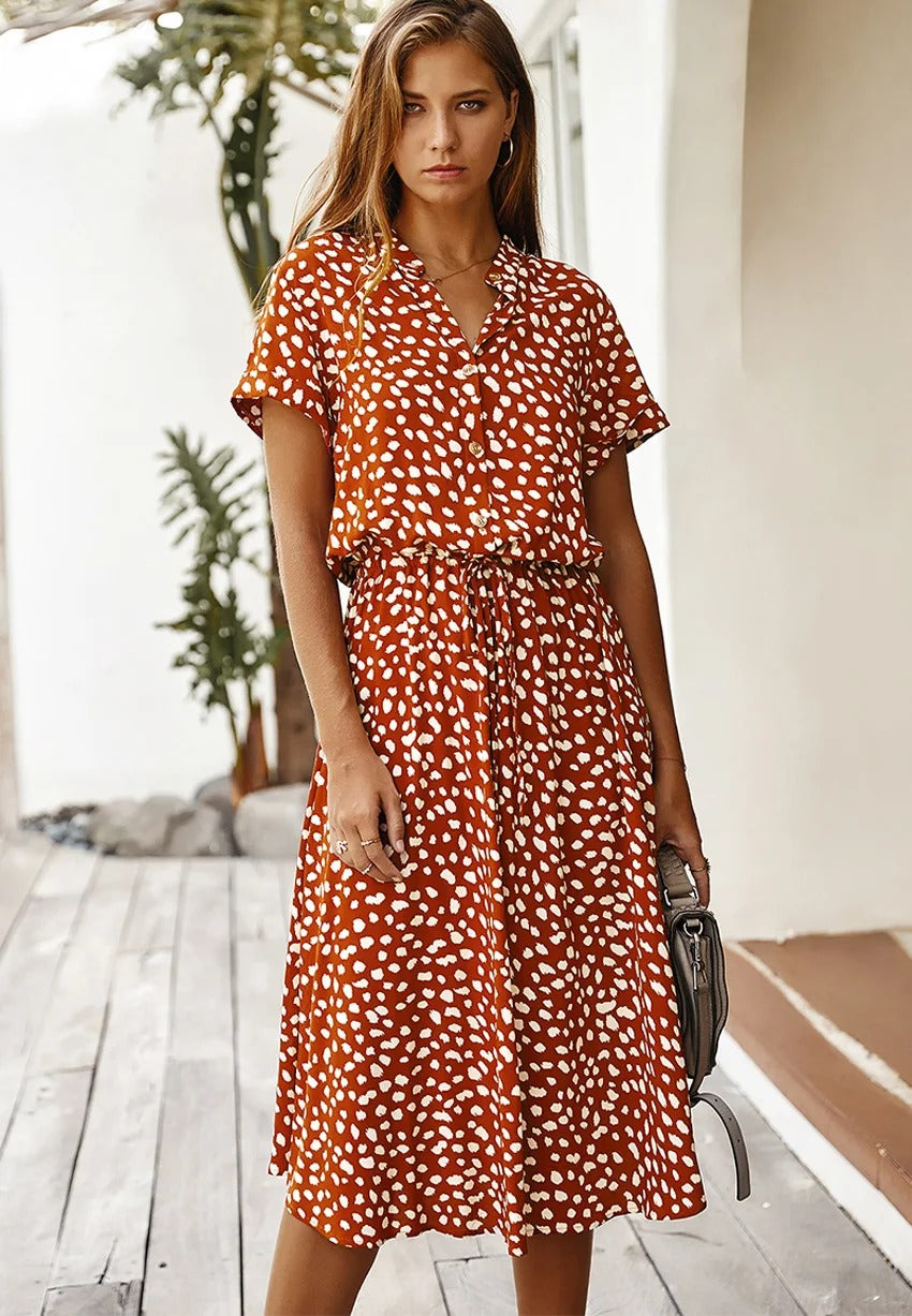Vestido midi de verano - Vestido midi ligero y cómodo