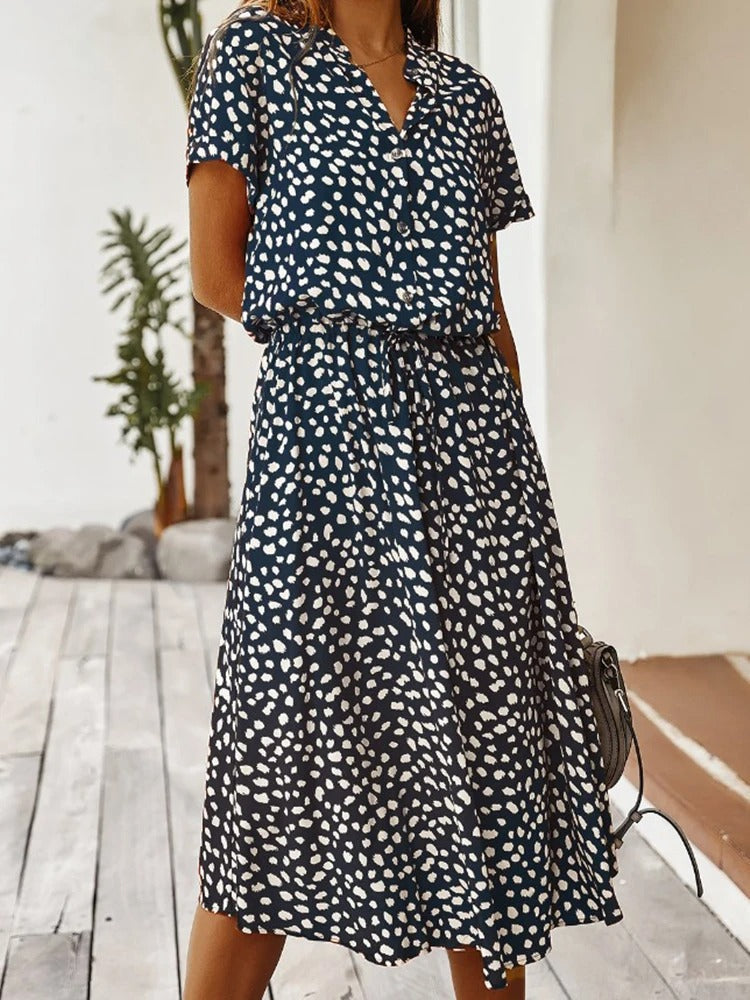 Vestido midi de verano - Vestido midi ligero y cómodo