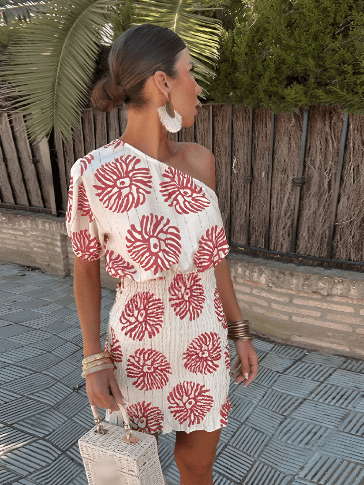 Vestido mini asimétrico para mujer