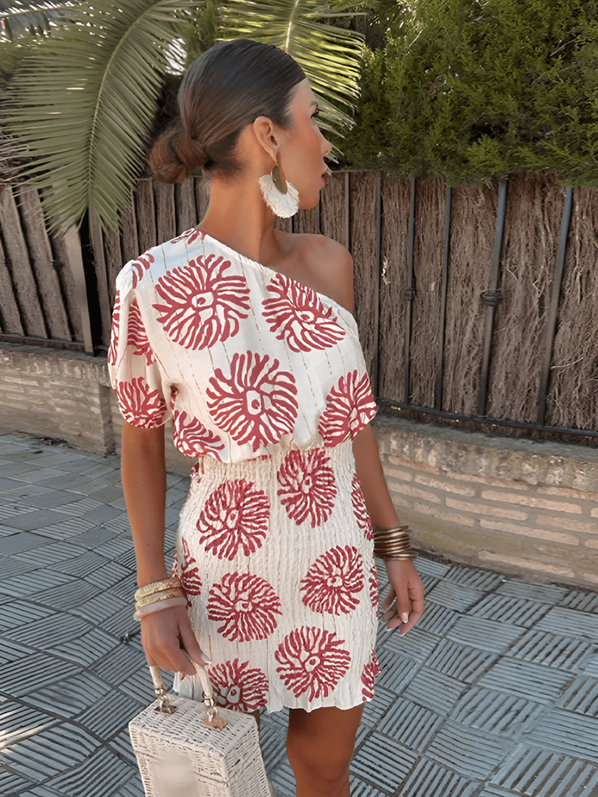 Vestido mini asimétrico para mujer