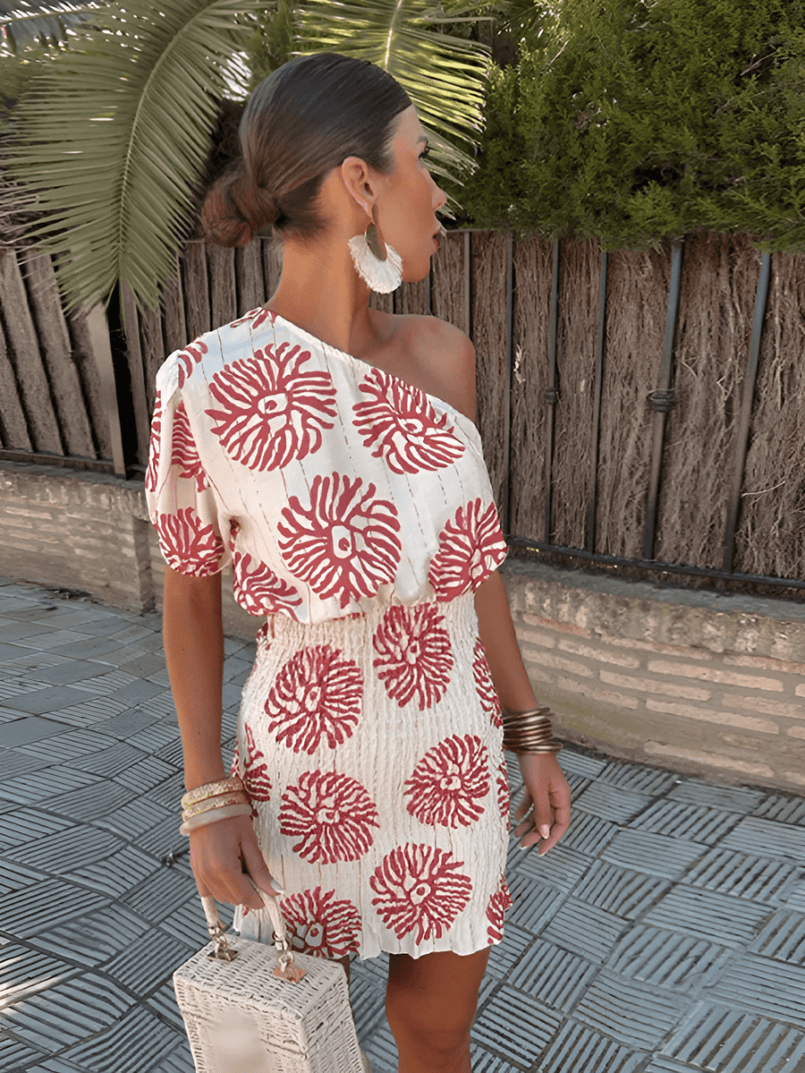 Vestido mini asimétrico para mujer