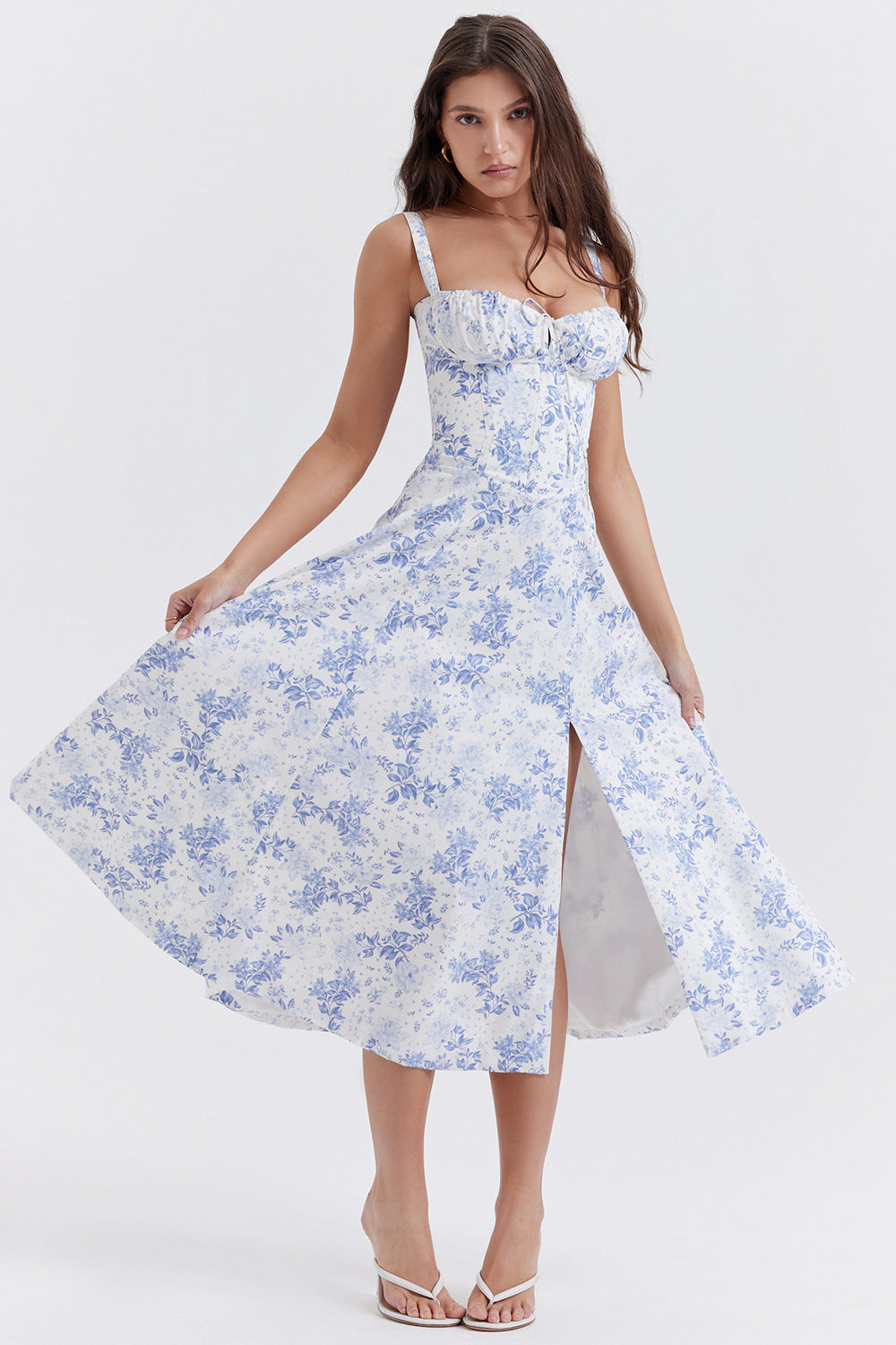 Vestido primaveral - Vestido floral de fiesta