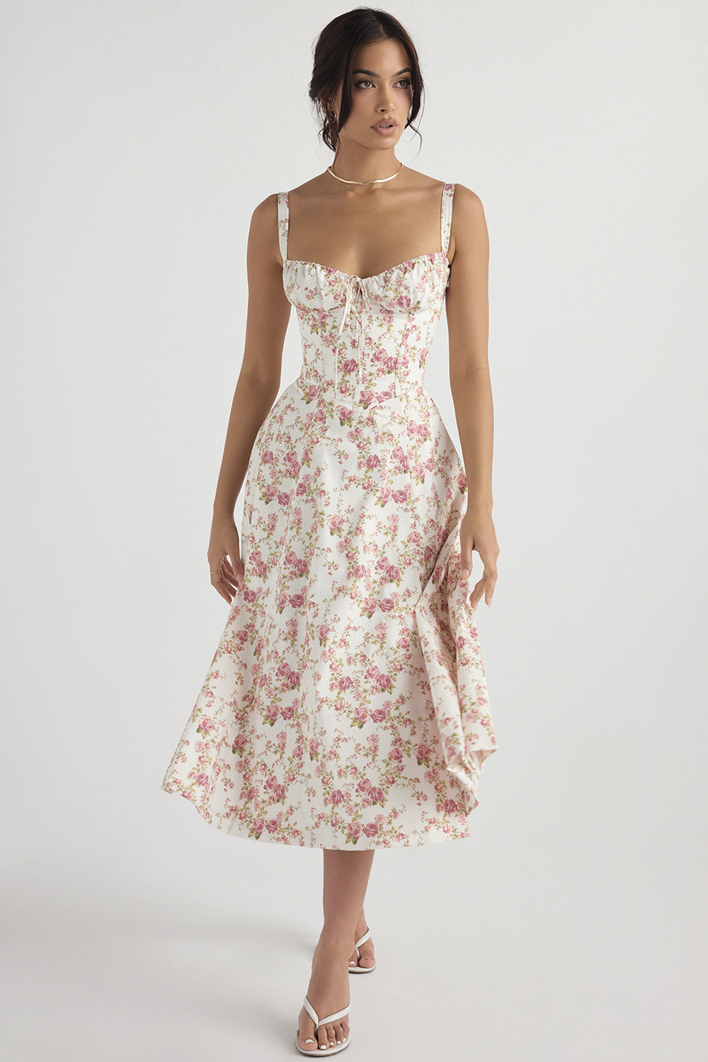 Vestido primaveral - Vestido floral de fiesta