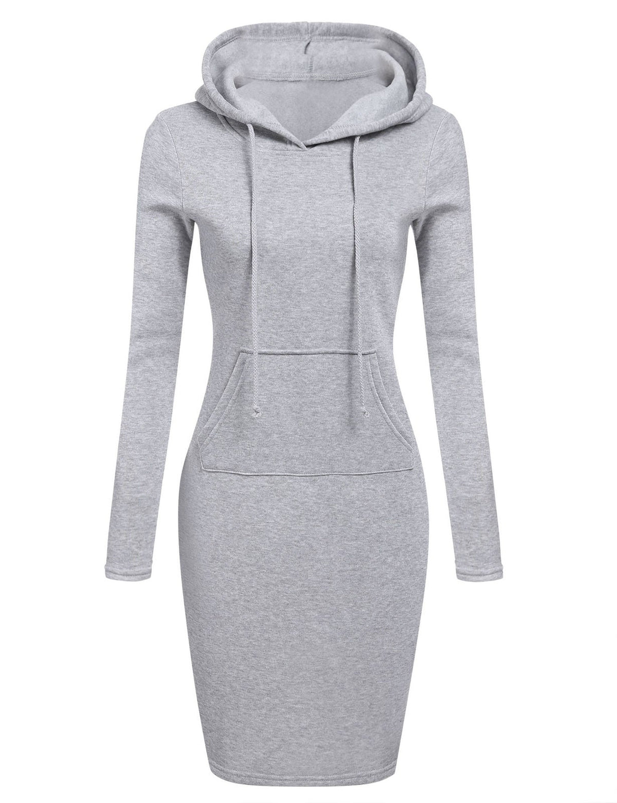 Vestido sudadera ajustado con capucha