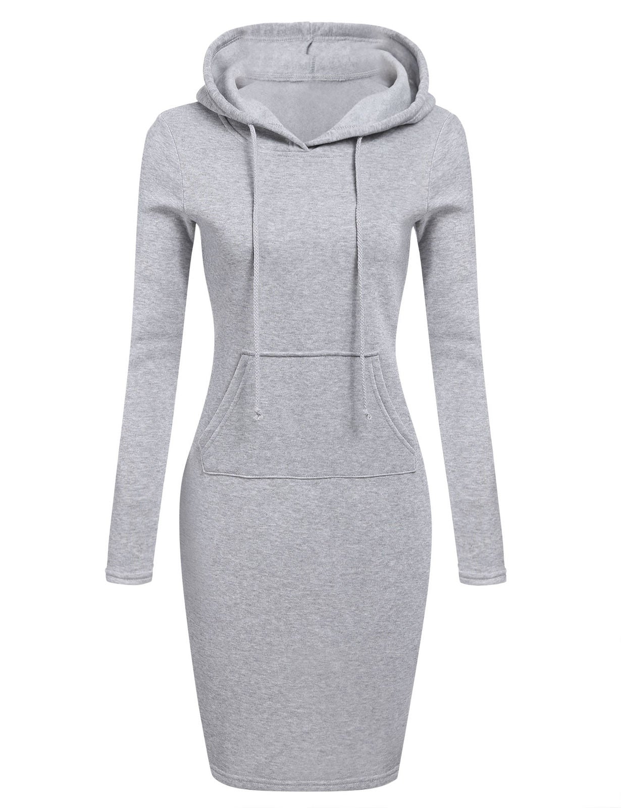 Vestido sudadera ajustado con capucha