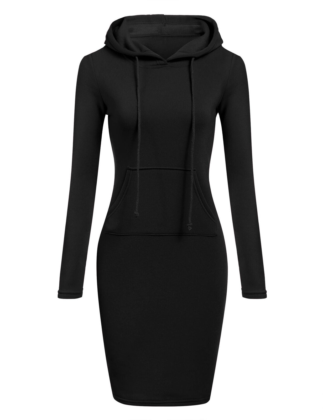 Vestido sudadera ajustado con capucha