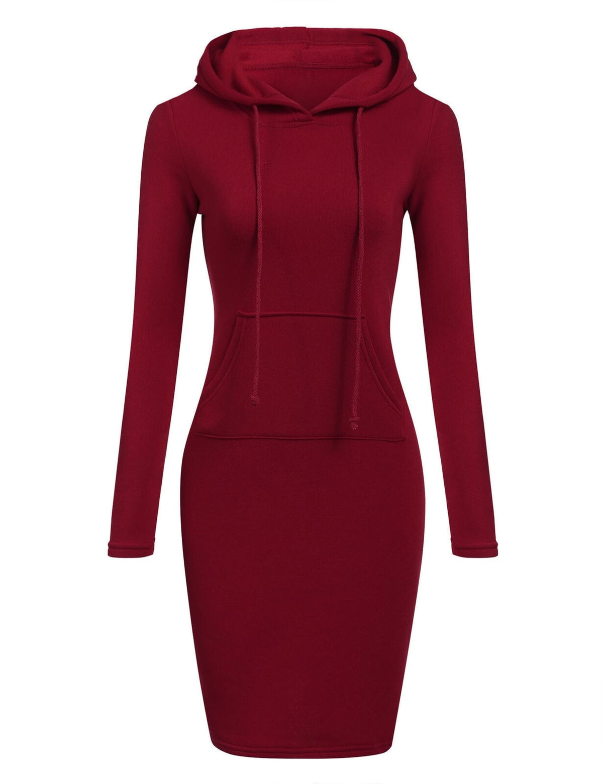 Vestido sudadera ajustado con capucha