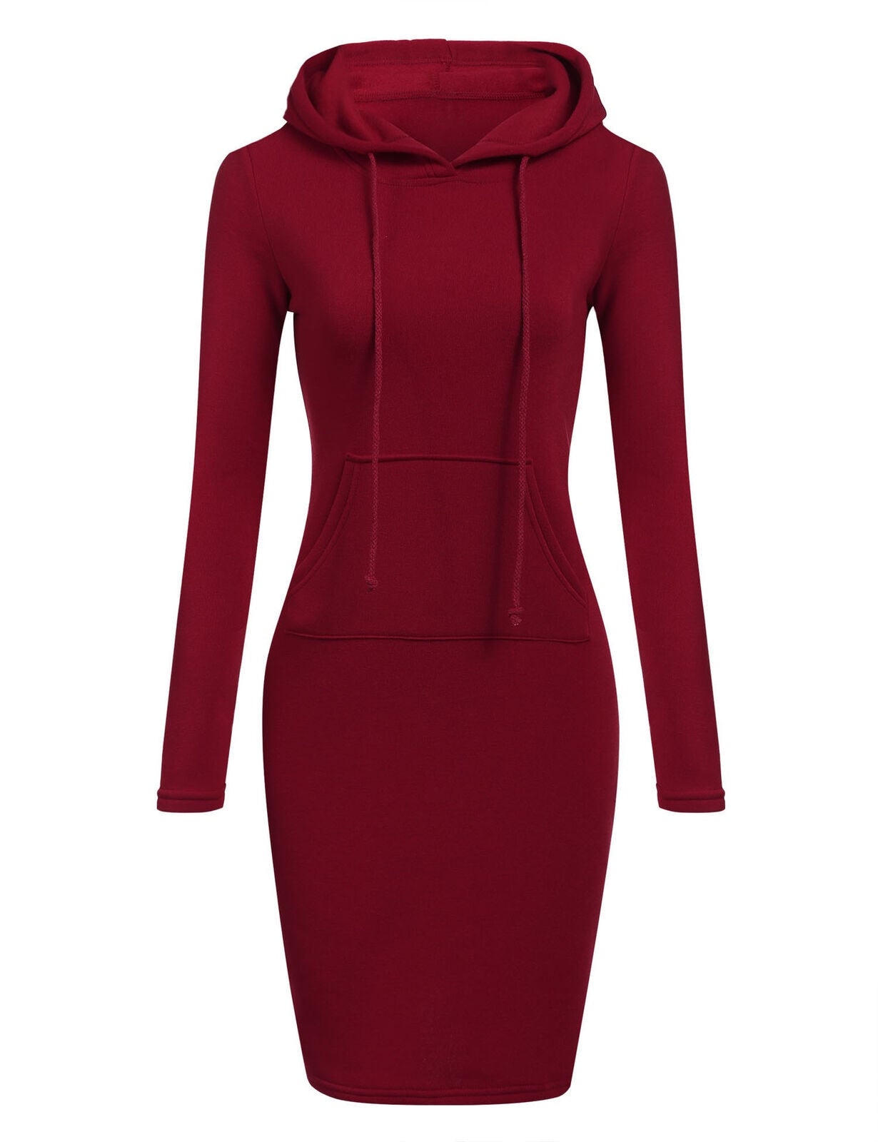 Vestido sudadera ajustado con capucha