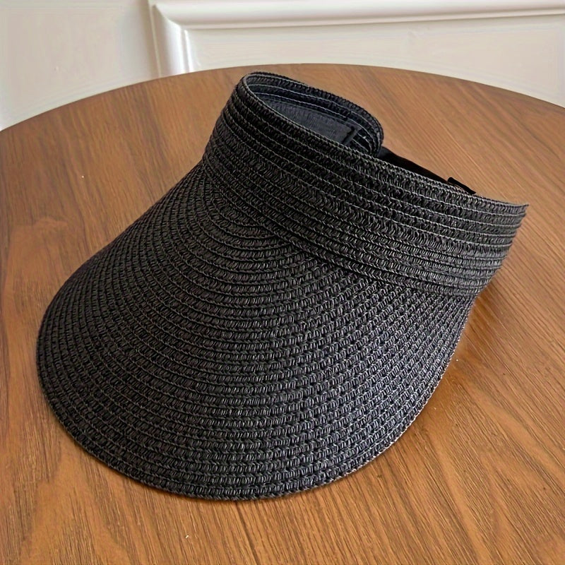 Visera parasol plegable de ala ancha para mujer