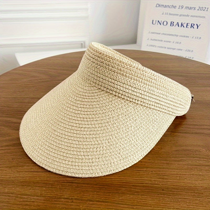 Visera parasol plegable de ala ancha para mujer