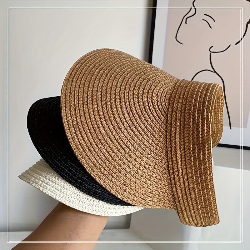 Visera parasol plegable de ala ancha para mujer