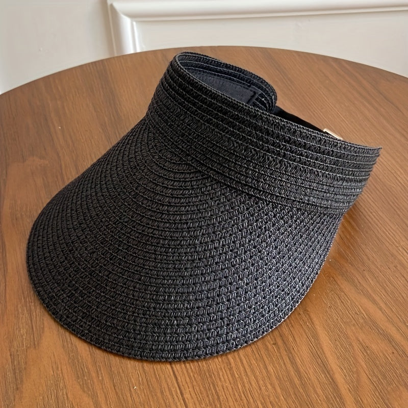 Visera parasol plegable de ala ancha para mujer