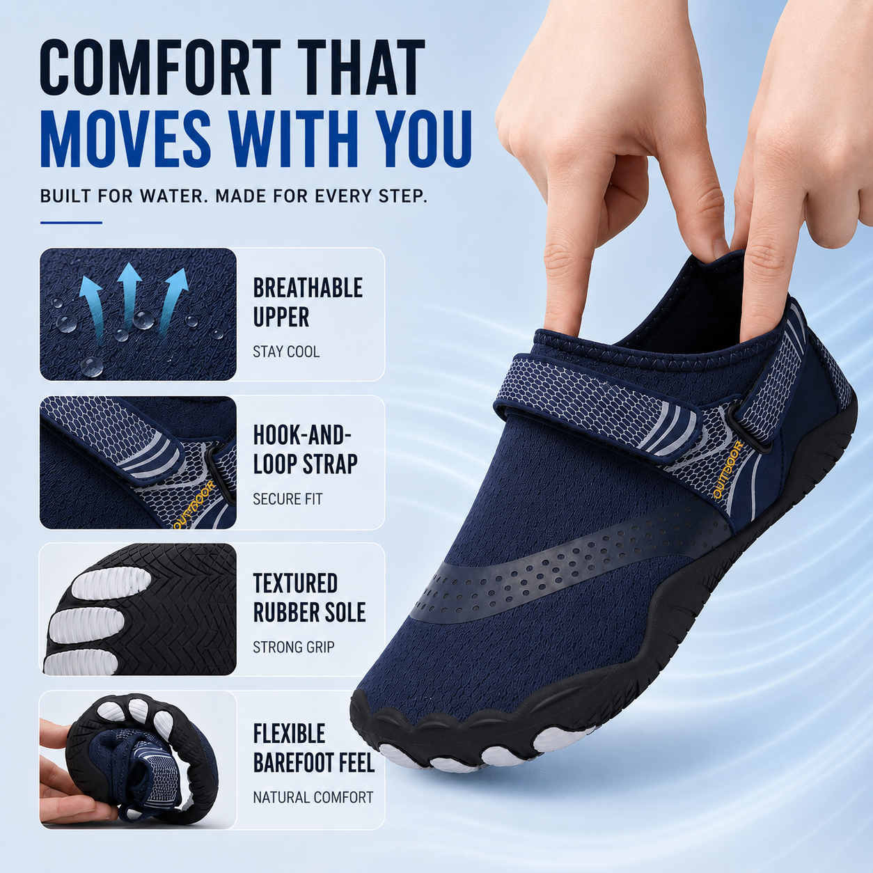 Zapatillas acuáticas unisex de secado rápido