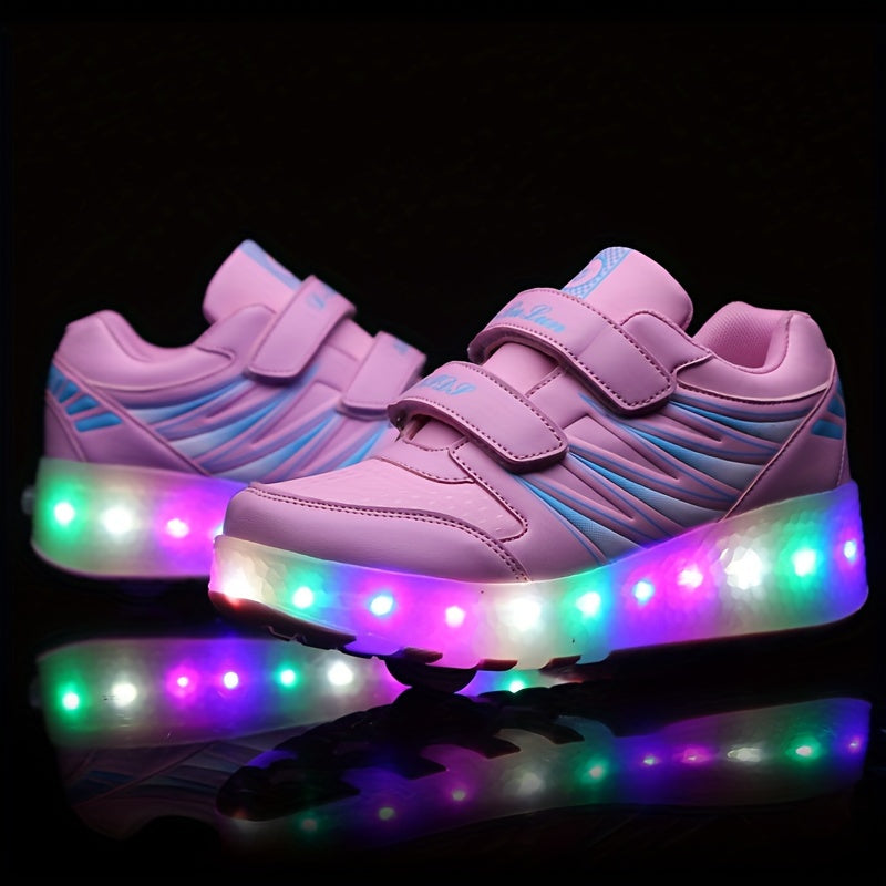 Zapatillas con ruedas luminosas para niños que aman el movimiento