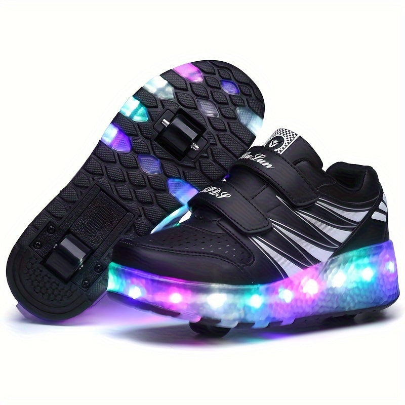 Zapatillas con ruedas luminosas para niños que aman el movimiento